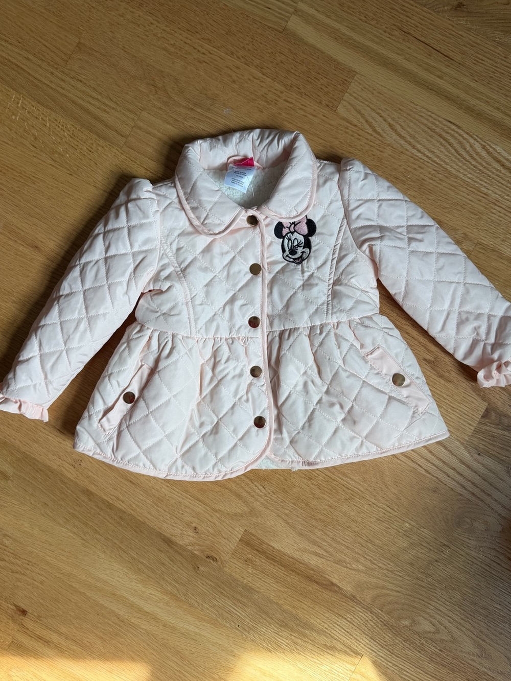 Disney Light Pink Quilted Minnie Mouse Jacket